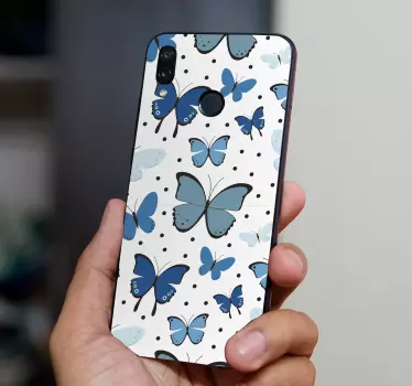 Adesivo Huawei motivi a farfalla blu - TenStickers