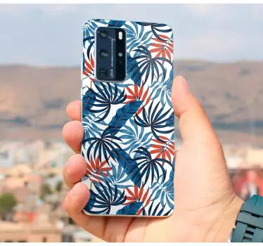 Adesivo huawei motivo foglie tropicali - TenStickers