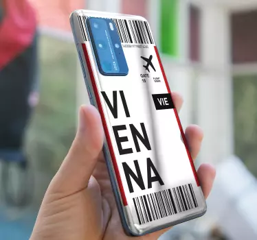 Adesivo Huawei carta d'imbarco viennese - TenStickers