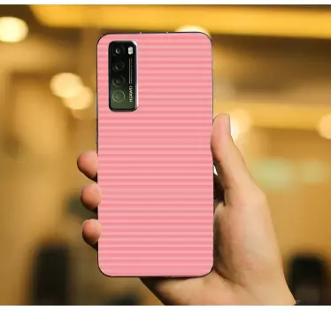 Adesivo huawei superficie a righe rosa - TenStickers