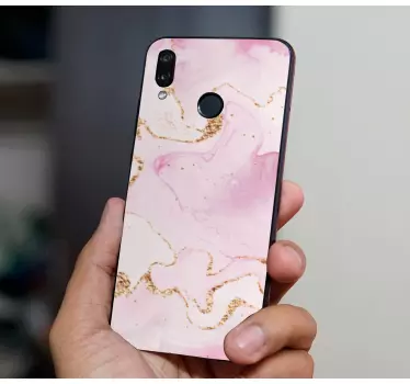 Adesivo huawei texture marmo rosa - TenStickers