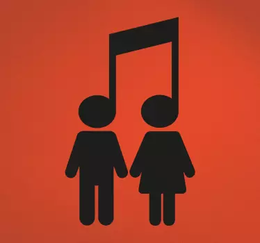 Adesivo icona nota musicale - TenStickers