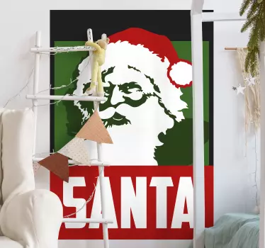 Adesivo illustrazione festiva di babbo natale - TenStickers