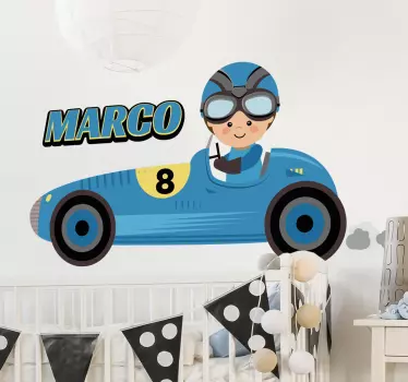 Adesivo infantile Formula 1 personalizzabile - TenStickers