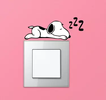 Adesivo interruttore cane che dorme rilassato - TenStickers