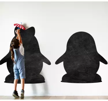 Adesivo lavagna figure di pinguini giocosi - TenStickers