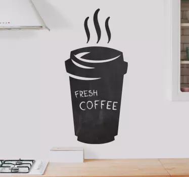 Adesivo lavagna illustrazione della tazza di caffè - TenStickers