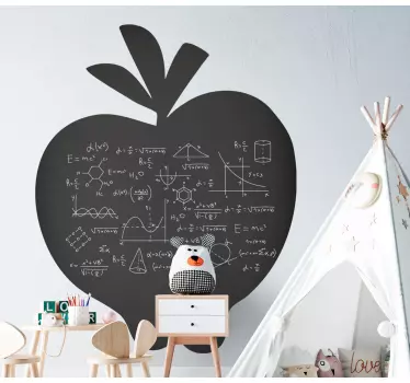 Adesivo lavagna mela con equazioni - TenStickers