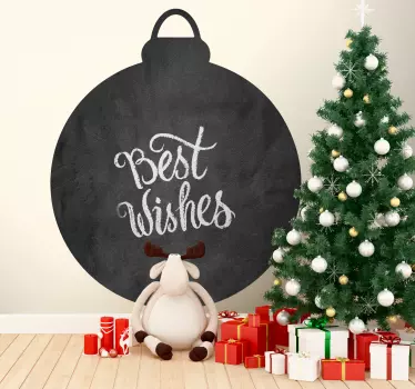 Adesivo lavagna ornamento di auguri festivi - TenStickers