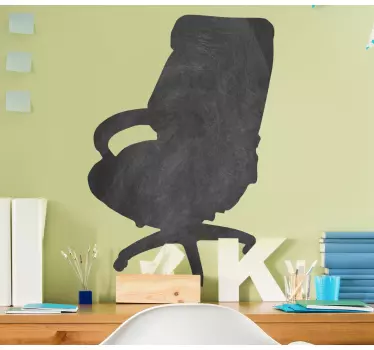 Adesivo lavagna silhouette sedia da ufficio - TenStickers
