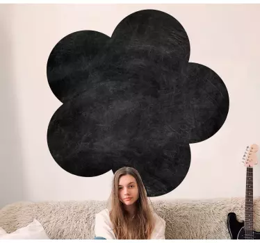 Adesivo lavagna sovrapposizione a forma di fiore - TenStickers
