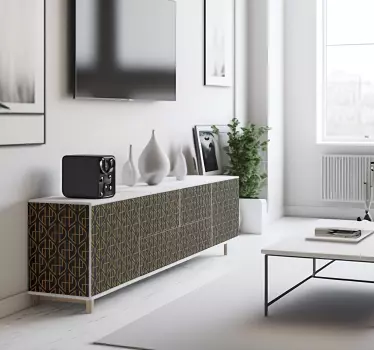 Adesivo linee nere e dorate - TenStickers