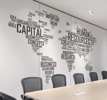 Adesivo mappamondo per imprese - TenStickers