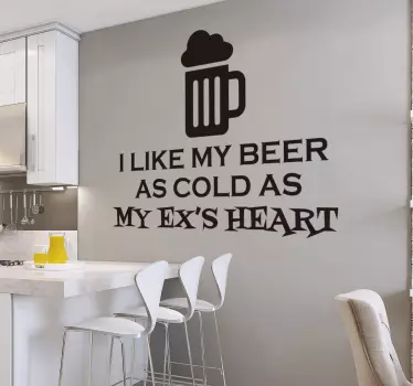 Adesivo moda freddo come il cuore della mia ex - TenStickers