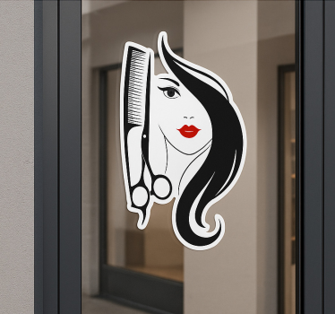 Adesivo moda logo del salone di parrucchiere - TenStickers
