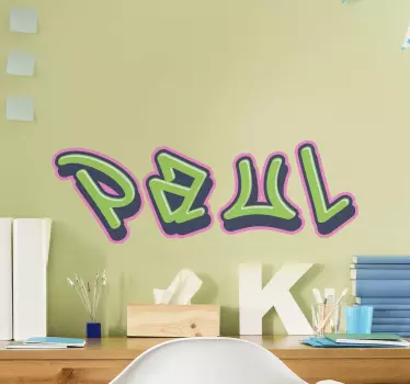 Adesivo motivazionale nome personalizzabile colorato - TenStickers