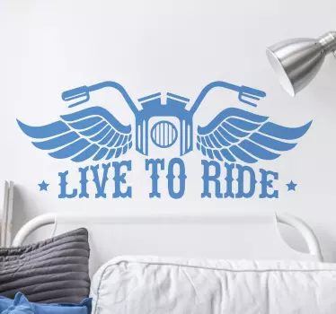 Adesivo moto live to ride - TenStickers