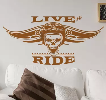 Adesivo motociclisti live to ride - TenStickers