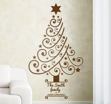Adesivo murale albero di Natale - TenStickers