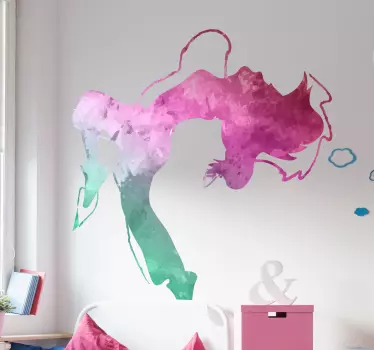Disegno per pareti ballerina danza moderna - TenStickers