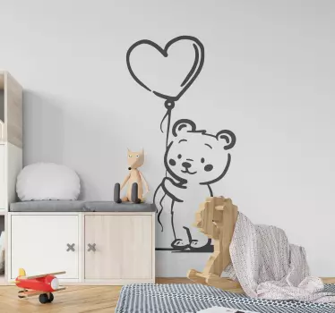 Adesivo bambino contorno orsacchiotto - TenStickers