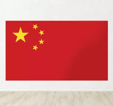Adesivo murale bandiera Cina - TenStickers
