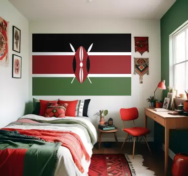 Adesivo murale bandiera Kenya - TenStickers