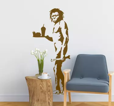 Disegno per pareti Banksy cavernicolo - TenStickers