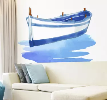 Disegno per pareti barca in acquarello - TenStickers
