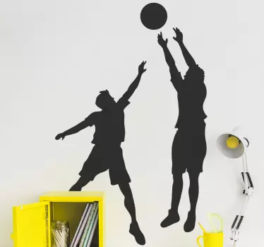 Adesivo murale basket Due persone che giocano a basket - TenStickers