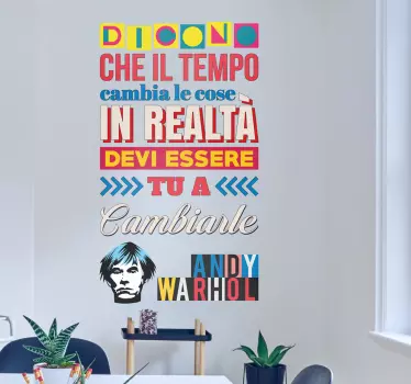 Adesivo murale citazione Warhol - TenStickers