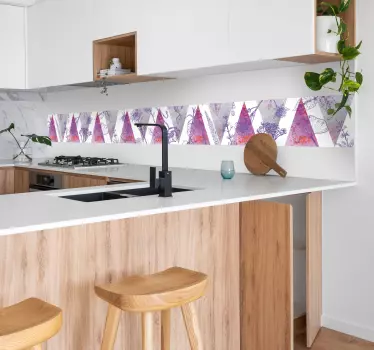 Adesivo murale con triangoli effetto floreale - TenStickers