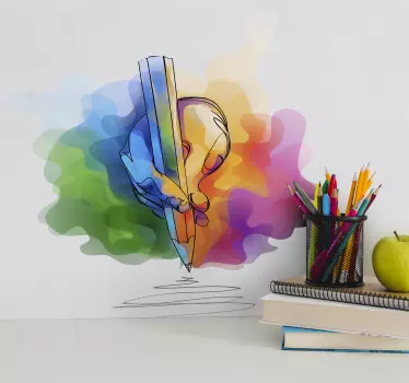 Adesivo murale decorativo disegnatore acquarello - TenStickers