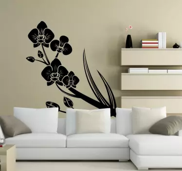 Adesivo murale decorativo orchidee - TenStickers