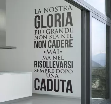 Adesivo murale dopo una caduta Mandela - TenStickers