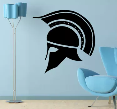 Adesivo murale elmo greco con cresta - TenStickers