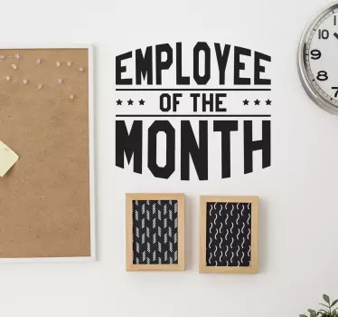Adesivo murale Employee of the month - TenStickers