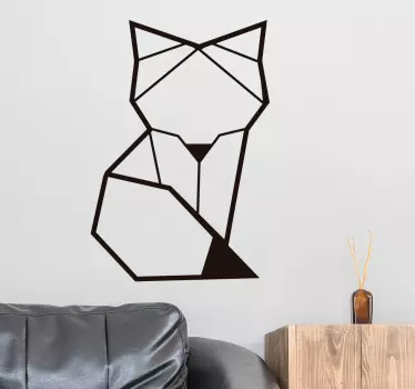 Adesivo forme semplice volpe geometrica - TenStickers