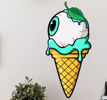 Disegno per pareti gelato con occhio - TenStickers