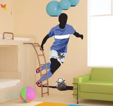 Adesivo murale giocatore calcio - TenStickers