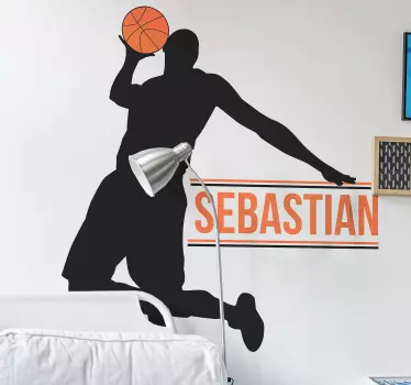 Adesivo personalizzato Giocatore di pallacanestro - TenStickers