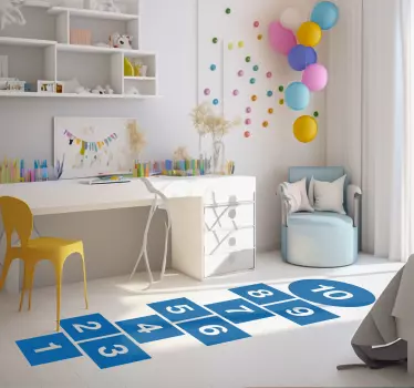 Adesivo gioco quadrati della campana - TenStickers