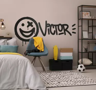 Adesivo graffiti sorriso - TenStickers