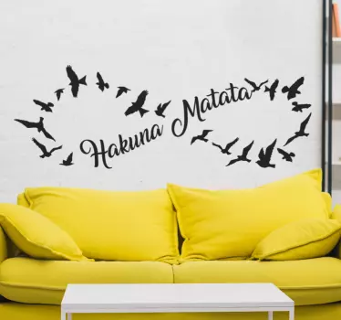 Adesivo murale hakuna matata infinite movie quote - TenStickers