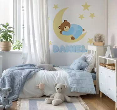 Adesivo i sogni felici blu portano il nome - TenStickers