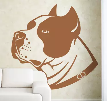 Adesivo murale illustrazione Bull Terrier - TenStickers