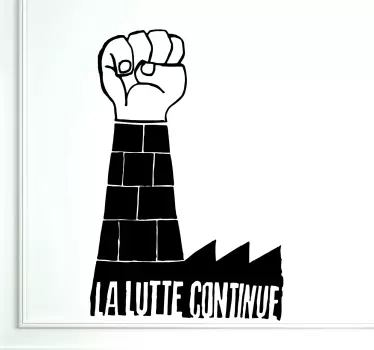 Adesivo murale la lotta continua - TenStickers