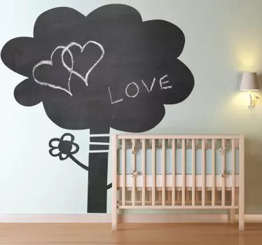 Adesivo murale lavagna albero - TenStickers