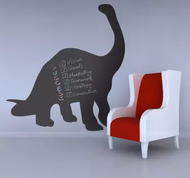 Adesivo murale lavagna brontosauro - TenStickers