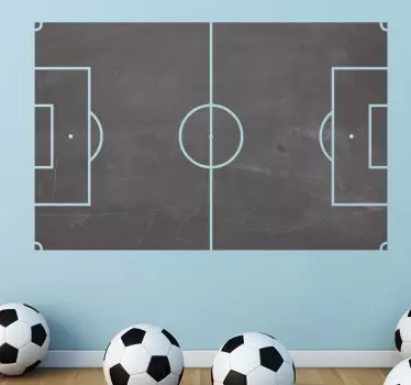 Adesivo murale lavagna campo di calcio - TenStickers